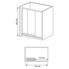 Душевая дверь RGW Classic CL-11 (860-910)x1850 стекло чистое